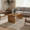 Τραπέζι σαλονιού Marlin pakoworld teak ξύλο σε φυσική απόχρωση 100x50x45εκ
