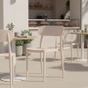 Καρέκλα Amvroan στοιβαζόμενη pakoworld με UV protection cappuccino pp 51x49x79.5εκ