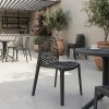 Καρέκλα στοιβαζόμενη Hush pakoworld pp σε ανθρακί απόχρωση 41x53x80.5εκ