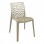 Καρέκλα στοιβαζόμενη Hush pakoworld pp σε cappuccino απόχρωση 41x53x80.5εκ