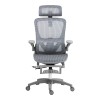 Καρέκλα γραφείου εργασίας Zenyk pakoworld mesh σε grey απόχρωση 63x70x126εκ