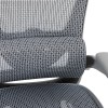 Καρέκλα γραφείου εργασίας Zenyk pakoworld mesh σε grey απόχρωση 63x70x126εκ