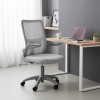 Καρέκλα γραφείου εργασίας Annalise pakoworld mesh γκρι 57x53x100εκ