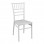 Καρέκλα Tiffany pakoworld pp σε λευκή απόχρωση 40x40x88εκ
