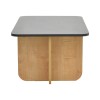 Τραπέζι Beca pakoworld σε oak-μαύρο απόχρωση 100x60x42εκ