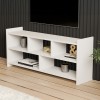 Έπιπλο τηλεόρασης Kapri pakoworld σε λευκή απόχρωση 120x28x55εκ