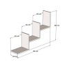 Ραφιέρα τοίχου Mauer pakoworld σε καρυδι απόχρωση 90x19,6x60εκ