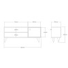 Έπιπλο τηλεόρασης Wison pakoworld σε sonoma απόχρωση 120x29x50εκ