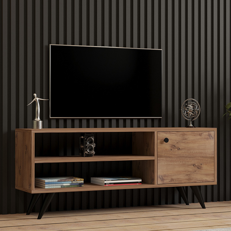 Έπιπλο τηλεόρασης Wison pakoworld σε sonoma απόχρωση 120x29x50εκ