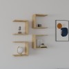Ραφιέρα τοίχου Perari pakoworld 4τεμ.σε oak απόχρωση 30x19.6x30εκ