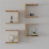 Ραφιέρα τοίχου Perari pakoworld 4τεμ.σε oak απόχρωση 30x19.6x30εκ