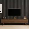 Έπιπλο τηλεόρασης Jate pakoworld σε καρυδί απόχρωση 160x25x40εκ