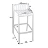Σκαμπό μπαρ Zoi pakoworld pp σε απόχρωση cappucino 36x56x87εκ