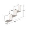 Ραφιέρα τοίχου Mauer pakoworld σε ανθρακί απόχρωση 90x19,6x60εκ