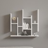 Ραφιέρα τοίχου Bemba pakoworld σε λευκή απόχρωση 70x19,6x68,8εκ