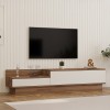 Έπιπλο τηλεόρασης Eclipse pakoworld σε κρεμ-oak απόχρωση 160x35x35εκ