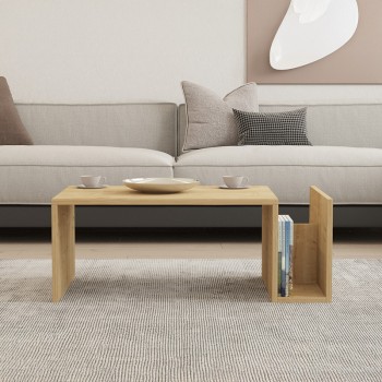 Τραπέζι σαλονιού Poko pakoworld σε oak απόχρωση 86.8x50x32,4εκ
