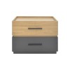 Κομοδίνο Sonlen pakoworld mdf σε sonoma-ανθρακί απόχρωση 60x40x44.5εκ