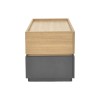 Κομοδίνο Sonlen pakoworld mdf σε sonoma-ανθρακί απόχρωση 60x40x44.5εκ