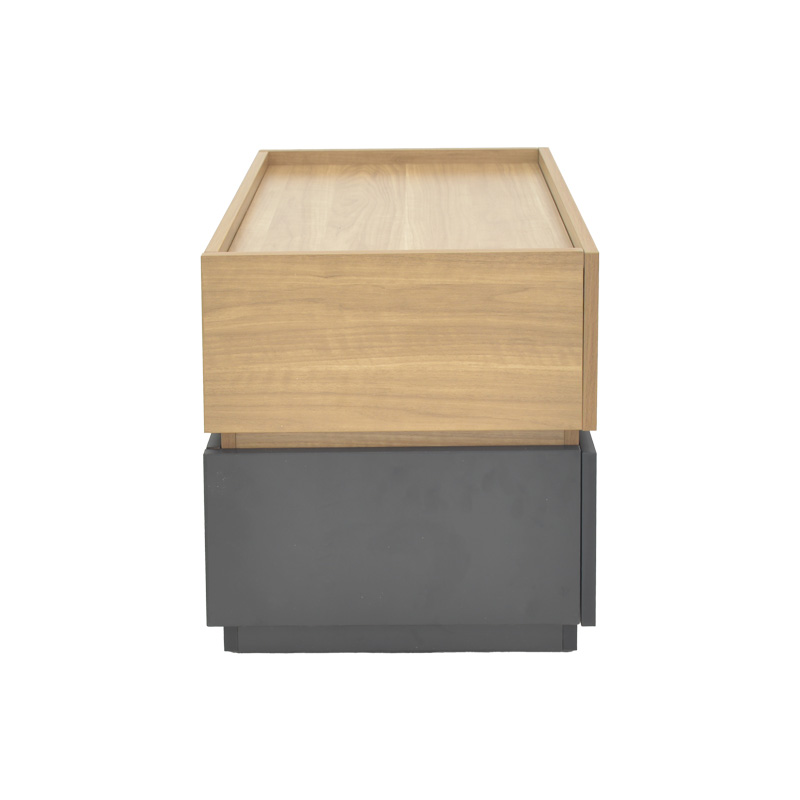 Κομοδίνο Sonlen pakoworld mdf σε sonoma-ανθρακί απόχρωση 60x40x44.5εκ