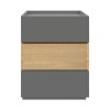 Κομοδίνο Sonlen pakoworld mdf σε sonoma-ανθρακί απόχρωση 60x40x66εκ