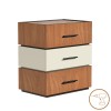 Κομοδίνο Sonlen pakoworld mdf σε καρυδί-μπεζ απόχρωση 60x40x66εκ
