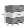 Κομοδίνο Sonlen pakoworld mdf σε καρυδί-μπεζ απόχρωση 60x40x66εκ