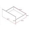 Συρταριέρα Kuanger pakoworld σε λευκή-φυσική απόχρωση 120x40x70εκ