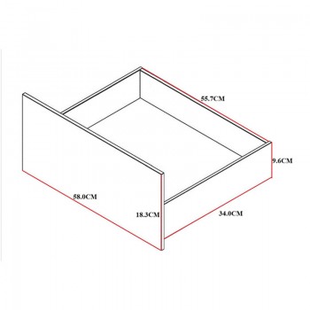 Συρταριέρα Kuanger pakoworld σε λευκή-φυσική απόχρωση 120x40x70εκ