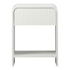 Κομοδίνο Lemperto pakoworld MDF σε λευκή απόχρωση 40x40x53εκ