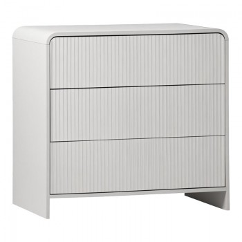 Συρταριέρα Zeplen pakoworld MDF σε λευκή απόχρωση 80x40x75εκ