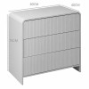 Συρταριέρα Zeplen pakoworld MDF σε λευκή απόχρωση 80x40x75εκ