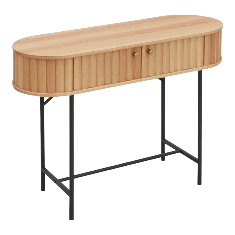 Κονσόλα Zakro pakoworld MDF-μέταλλο σε oak απόχρωση 80x30x70εκ