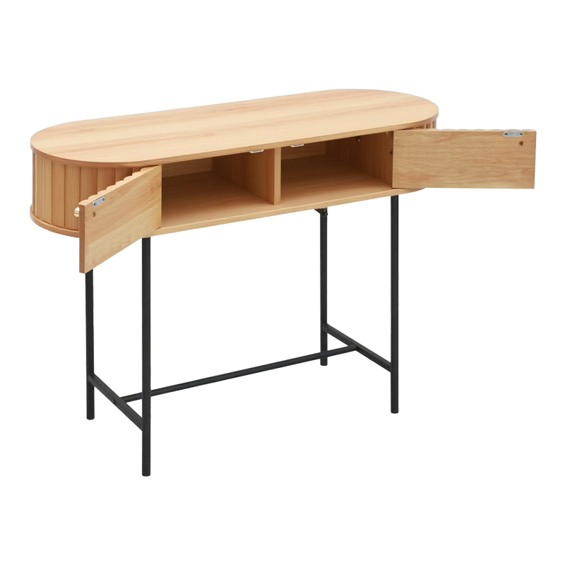 Κονσόλα Zakro pakoworld MDF-μέταλλο σε oak απόχρωση 80x30x70εκ