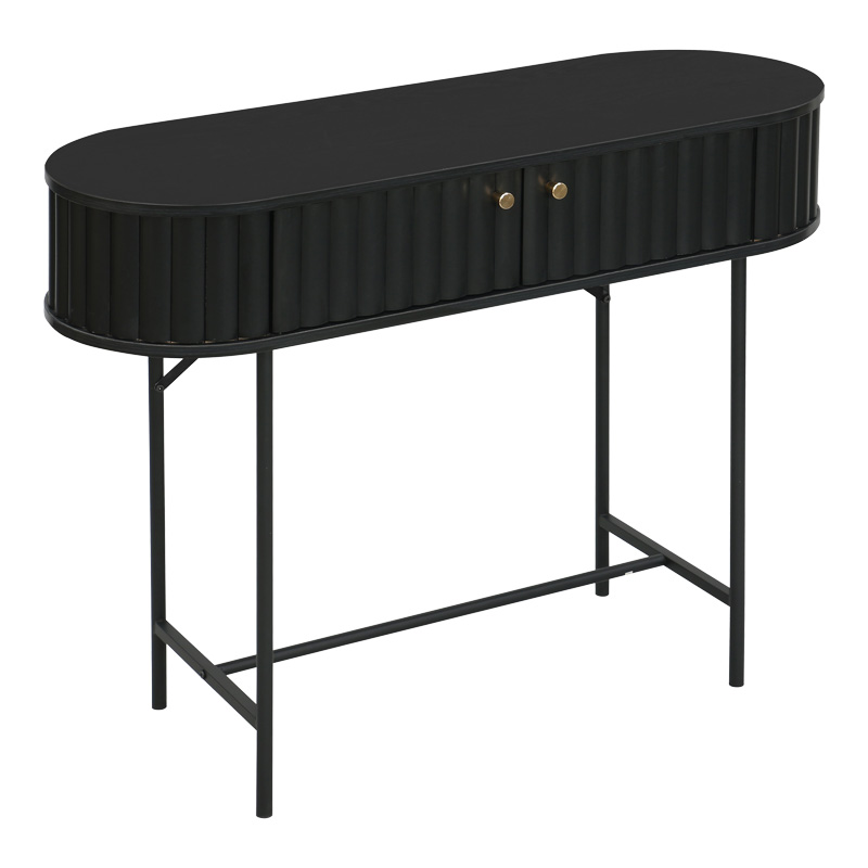 Κονσόλα Zakro pakoworld MDF-μέταλλο σε μαύρη απόχρωση 100x35x75εκ