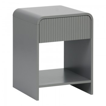 Κομοδίνο Lemperto pakoworld MDF σε γκρι απόχρωση 40x40x53εκ