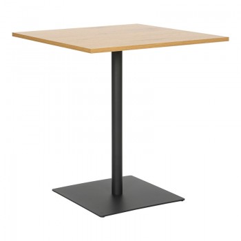 Τραπέζι Nerobian pakoworld mdf σε sonoma απόχρωση 70x70x75εκ