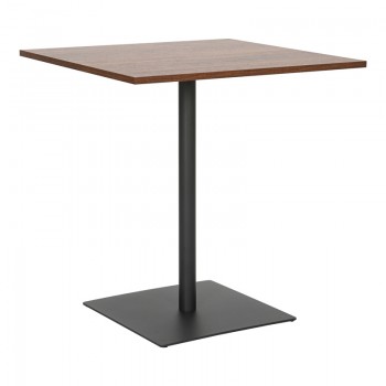 Τραπέζι Nerobian pakoworld mdf σε καρυδί απόχρωση 70x70x75εκ