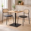Τραπέζι Nerobian pakoworld mdf σε sonoma απόχρωση 60x60x75εκ