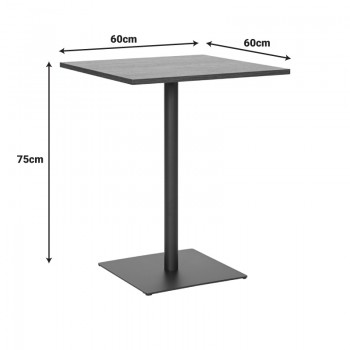 Τραπέζι Nerobian pakoworld mdf σε sonoma απόχρωση 60x60x75εκ