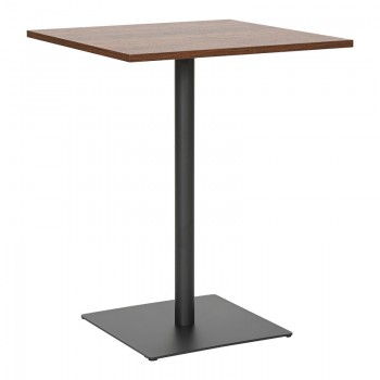 Τραπέζι Nerobian pakoworld mdf σε καρυδί απόχρωση 60x60x75εκ