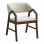 Πολυθρόνα Livia pakoworld rubberwood σε καρυδί-εκρού απόχρωση 47.5x54.5x78εκ