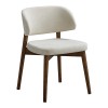 Καρέκλα Siena pakoworld rubberwood σε καρυδί-εκρού απόχρωση 48x50x81εκ