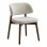 Καρέκλα Siena pakoworld rubberwood σε καρυδί-εκρού απόχρωση 48x50x81εκ
