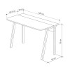 Γραφείο Malia pakoworld σε λευκή-φυσική απόχρωση 120x60.5x75εκ