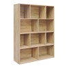 Βιβλιοθήκη Evergin pakoworld mdf σε oak απόχρωση 100x30x135εκ