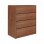 Συρταριέρα Kuanger pakoworld mdf σε καρυδί απόχρωση 80x40x89εκ
