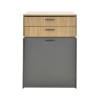 Τουαλέτα κρεβατοκάμαρας Sonlen pakoworld ανθρακί-sonoma 60x45x130εκ