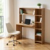 Γραφείο με βιβλιοθήκη Janson pakoworld oak 113.2x40x141.8εκ