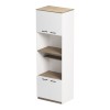 Ντουλάπα κουζίνας Rowan pakoworld σε λευκή-sonoma απόχρωση 60x42x182εκ